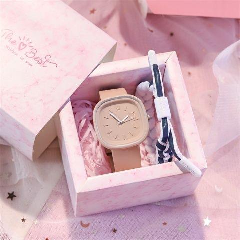 

Square Watch Female Style Simple Temperament Junior High School Students Small Fresh Mori Electronic Quartz Watch