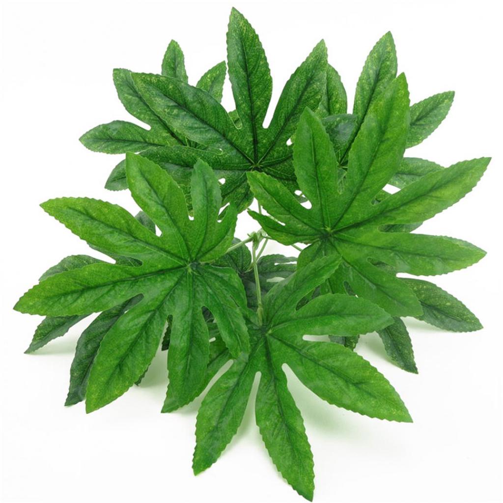 Yousheng Home Decor 9 Leaves/1Pc Artificial Green Plant