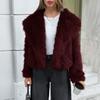 Fashion Women's Autumn and Winter Casual Plush Solid Color Long-sleeved Coat Warm Jacket