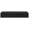 Vidaxl Wall Shelf With Drawer, Black, 60 X 23.5 X 10 Cm, Mdf