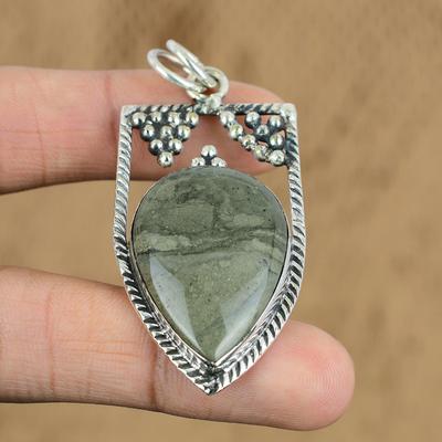 Natural Polychrome Jasper 925 Sterling Silver Birthday Daughter Pendant Jewelry