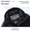 Men's Waterproof Cold-Resistant Down Jacket - 90% White Duck Down, Winter Casual Thickened Workwear, Trendy Design
