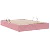 Ottoman Bed Frame with Storage Pink 140 X 200 Cm Velvet