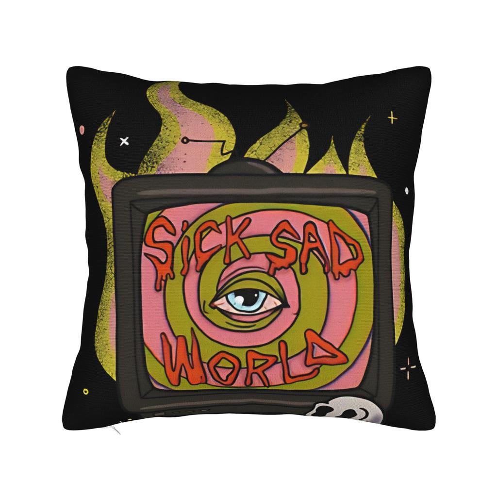 Sick Sad World Pastel Darias 90s MTV Beavis Square Pillow Case  Cushion Covers Customized Decor Pillowcase for Sofa 45x45cm