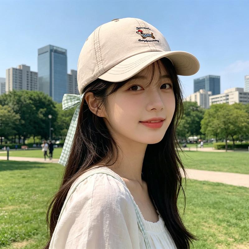 Dog Embroidered Cotton Baseball Cap With Sun Protection For Casual Summer Wear