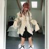 2KWEIRD Estetică Y2k Cămașă Dantelă Grunge Gotic Bluze Neregulate Zână Harajuku Cămașă Bandaj Haine Vintage Lolita Mall Goth