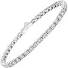 EcoGems Moissanite Tennis Bracelet for Women and Men – 18K White or Yellow Gold Plated Sterling Silver – Lab Grown D Color VVS Clarity Stones