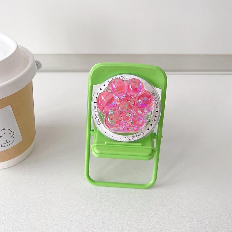 Wind Color Sequins Mobile Phone Airbag Bracket Women'S Advanced Sense Simulation Cat Claw Magnetic Desktop Bracket
