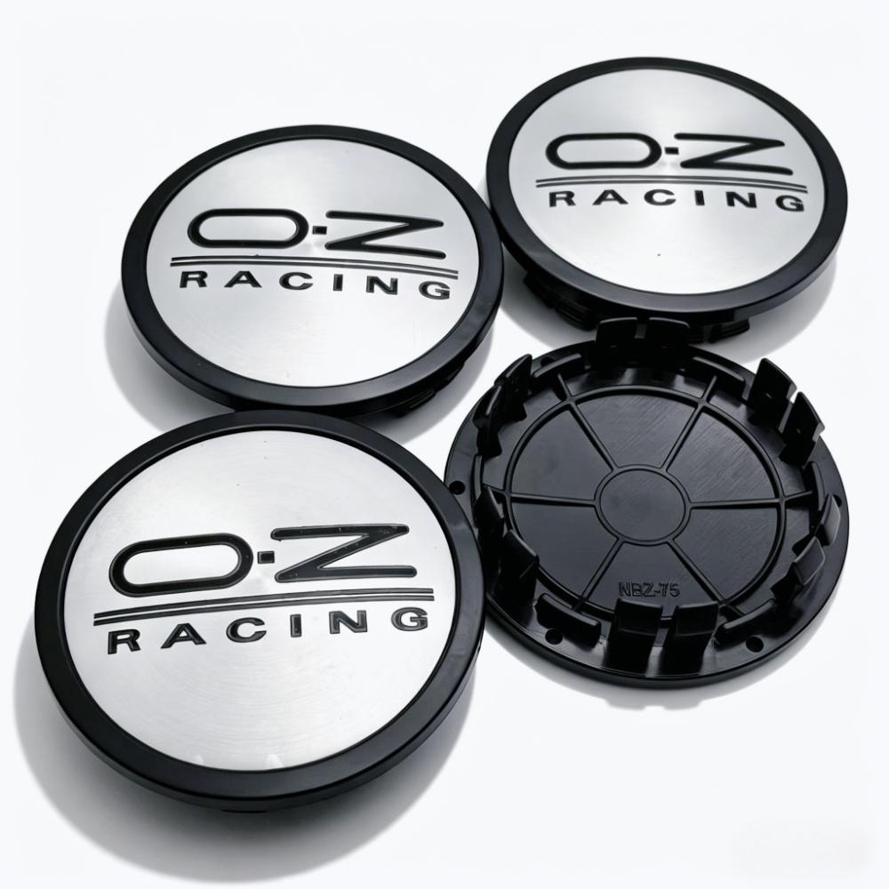 4 stuks/Set 75 mm / Clips 65 mm OZ O.Z Racing Logo Embleem Badge Auto Wiel Naafdoppen Wielnaaf Stofkap Velg Naafkap Auto Accessoires