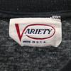 VARIETY 80s Vintage Made in USA Short sleeve Single stitched printed logo T-shirt Men's Used