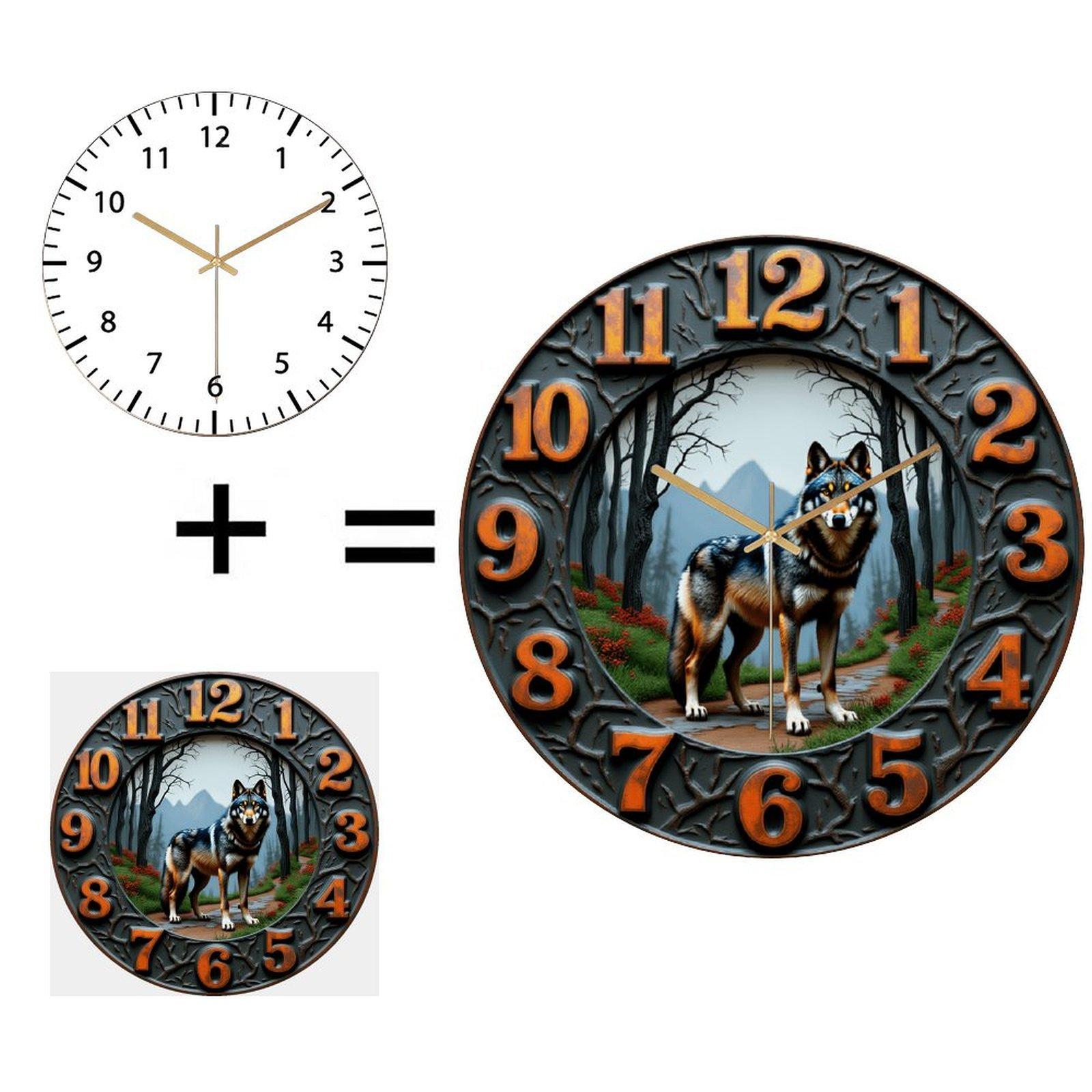 Large 12 Inch Glass Wall Clock with Global Market Appeal for International Buyers (White,12 in(30.48cm)) белый
