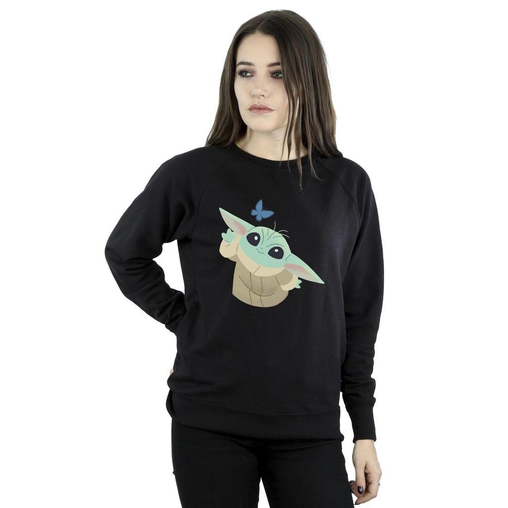 STAR WARS Womens/Ladies The Mandalorian Butterfly Catching Sweatshirt
