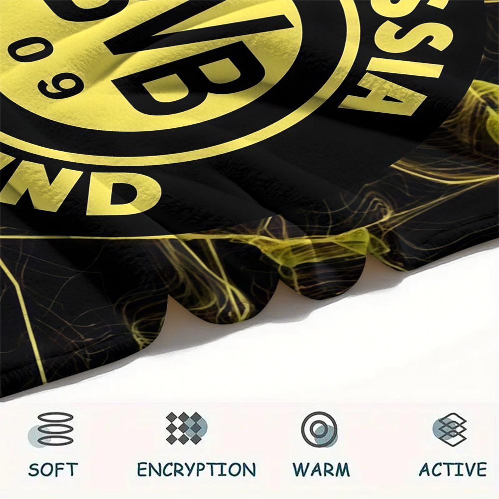 Borussia Dortmund Flanelldecke, Hohe Qualität, Bequem für alle Jahreszeiten, Heimdekoration, Wärme und Komfort