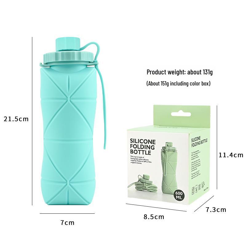 

В наличии складная силиконовая бутылка для воды, походная кружка, стойкая к высоким температурам, портативная и удобная для хранения спортивная бутылка. 180ml