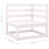 Vidaxl 2-Osobowa Sofa Ogrodowa, Biała, Lite Drewno Sosnowe