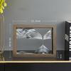 Moving Sand Art 3D Sandscape Quicksand Liquid Hourglass Rotatable Wooden Frame Flowing Sand Painting Office Home Decor Gifts