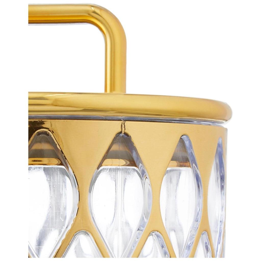 Airtight Dry Fruit Container Set With Tray|Plastic Dry Food Storage|500Ml, Set Of 4 (Golden)