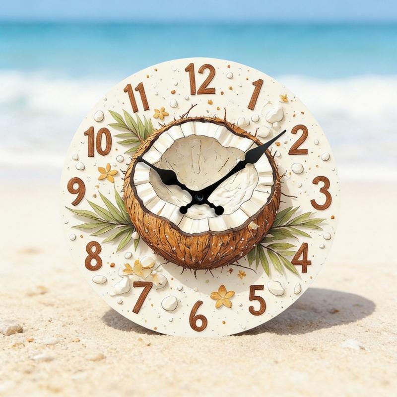 Modern Fruit Quiet Wall Clock with Noiseless Movement for Quiet Space Easy Installation Large Digits Fashion Look