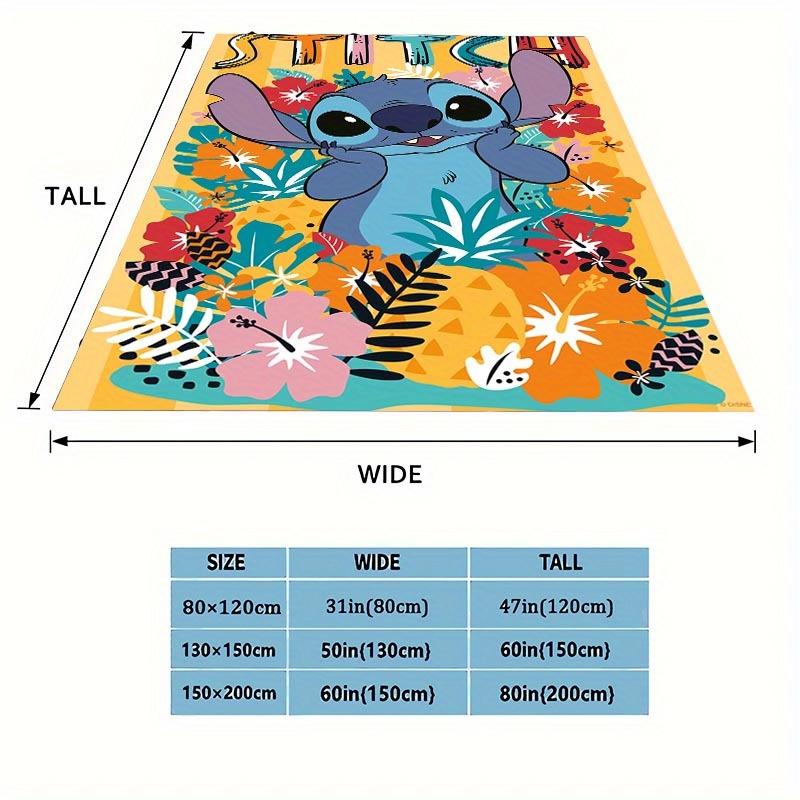 1pc Stitch Printing Blanket - Soft, All-Season Throw for Office Blanket, Personalized Gift with Adorable Cartoon Design