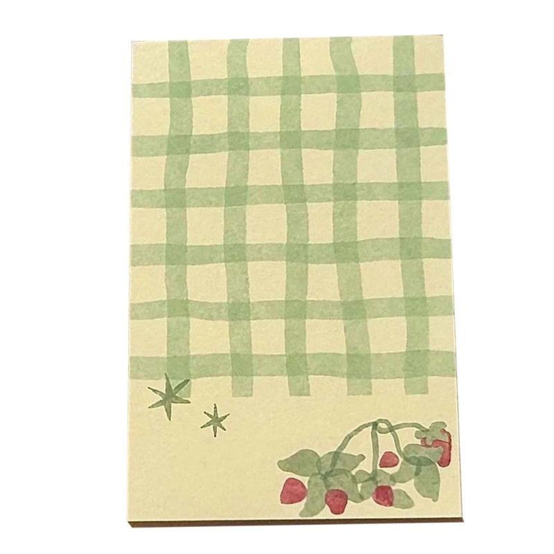 Cute Fruit Pattern Theme Design Reusable Stick Note Selves Adhesive Write Pad Removable for Journaling Office School