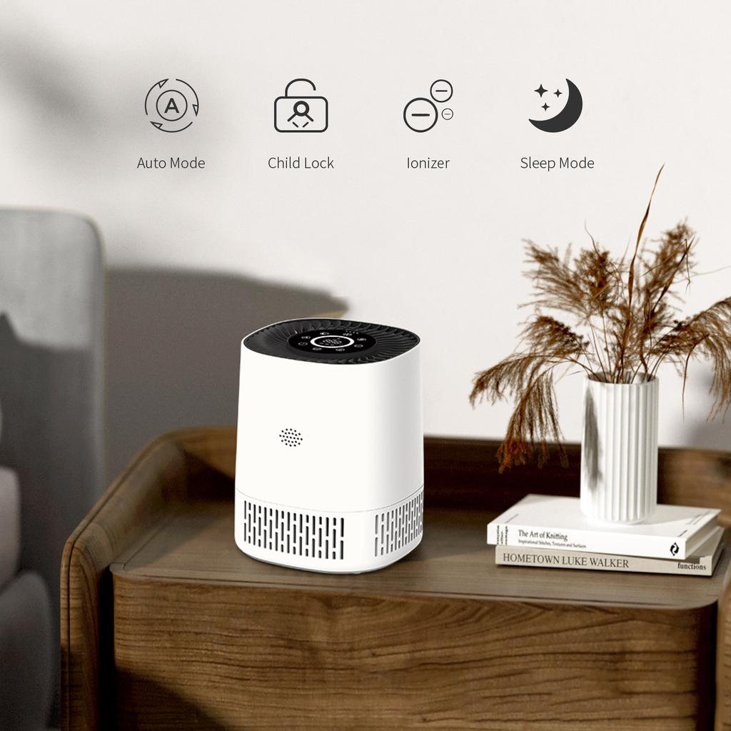 Pet Air Purifier for Home Remove Formaldehyde Allergies and Pets Hair Pet Odor Purifier Smoke in Bedroom Filter Air Cleaner