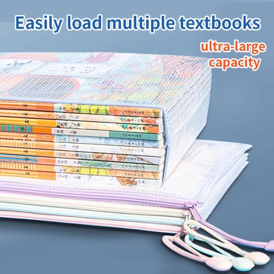 5 шт. сетчатых сумок на молнии формата А4 для документов, прозрачные пластиковые водонепроницаемые сетчатые сумки для офиса, школы, дорожных аксессуаров, настольных игр, пазлов A