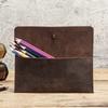 Cowhide Leather Pen Pouch Leather Pencil Storage Bag Retro Stationery Organizer  Office