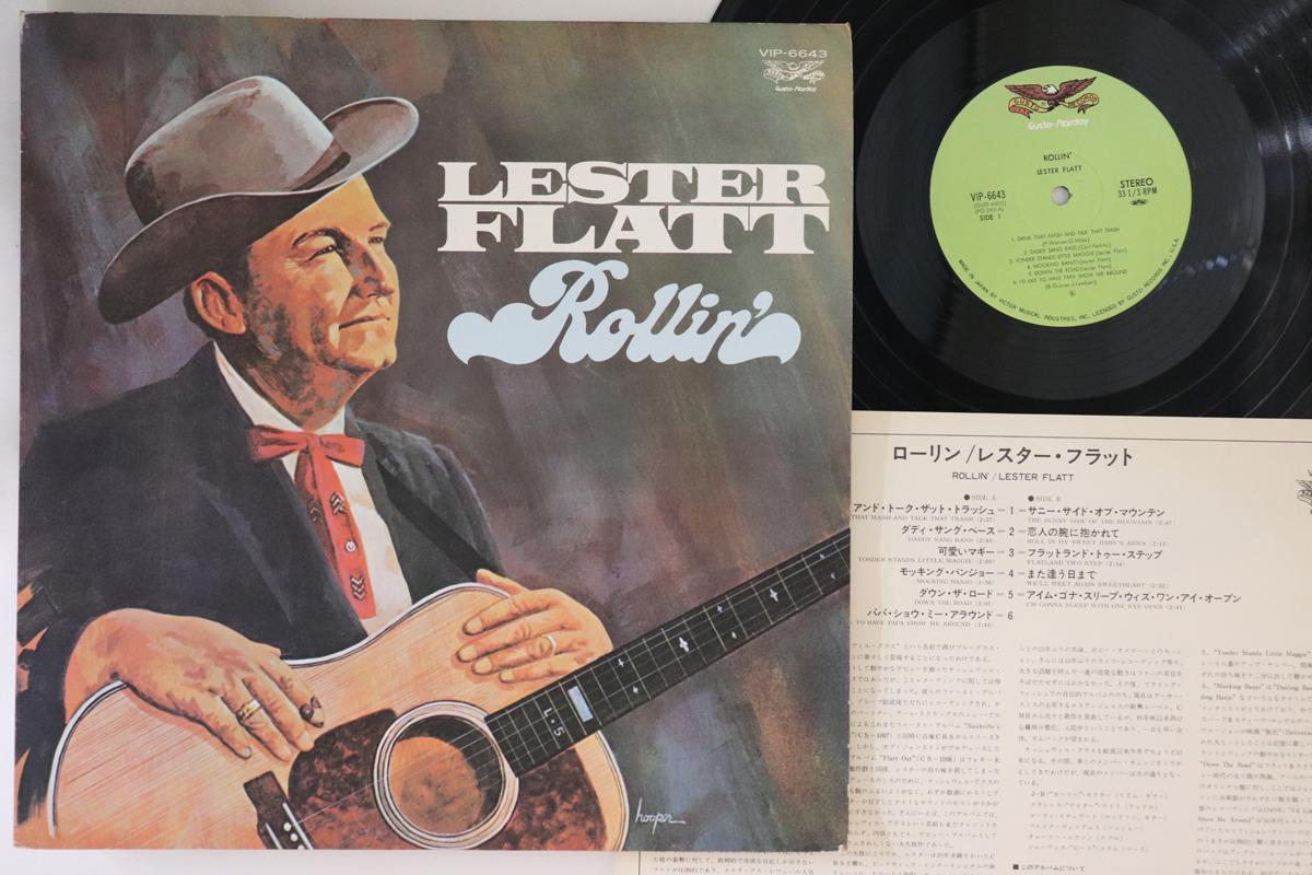 

LP Record LESTER FLATT - Rollin VIP6643 GUSTO 1979 Japan Country Used