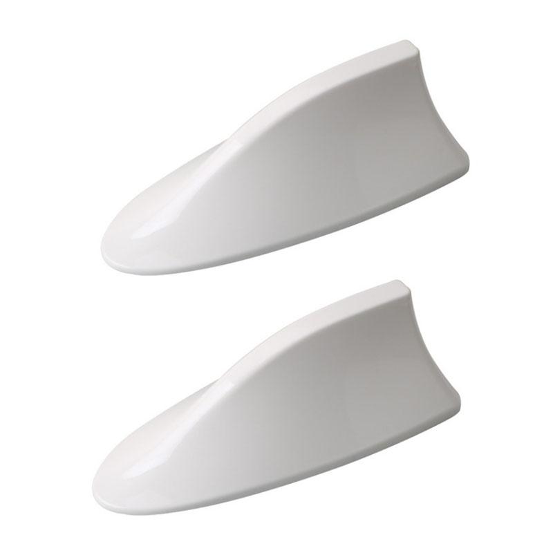 2pcs Car Shark Fin Antenna Cover Base Replacement Radio Signal Aerials Roof Exterior Accessories Decoration Car Styling