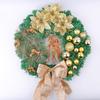 Christmas Wreath Front Door Xmas Garland with Bow Ribbon Berry Flower Decor Indoor Outdoor Winter Decoration