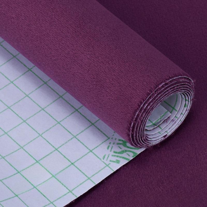 50cm*138cm Multi Colors Elasticity Self-adhesive Velvet Fabric Sticky Velvet Wall Fabric for DIY Home Decoration