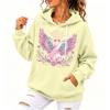Women's Casual Hoodie with Printed Design, Loose Fit Sweatshirt for Everyday Wear