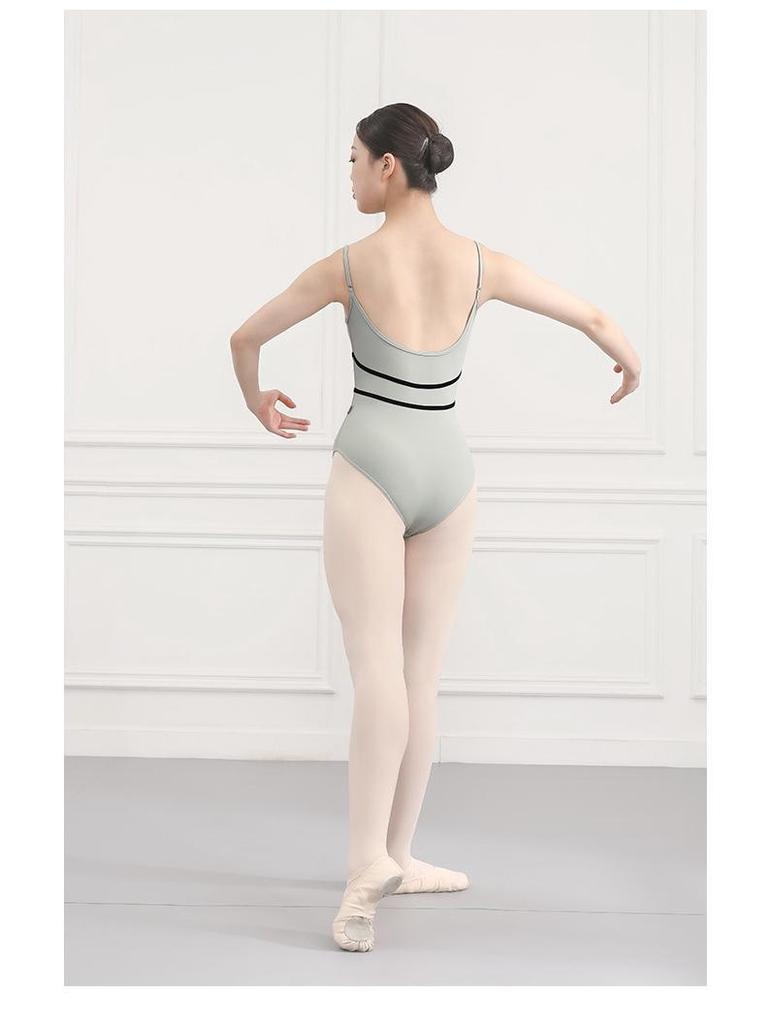 Fushinu Dancewear Spaghetti Strap Slimming Jumpsuit for Ballet and Gymnastics Training