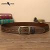 Men's Retro Leather Belt with Genuine Leather Pin Buckle and Top Layer Cowhide Fashionable Korean Style Copper Buckle Trouser Belt