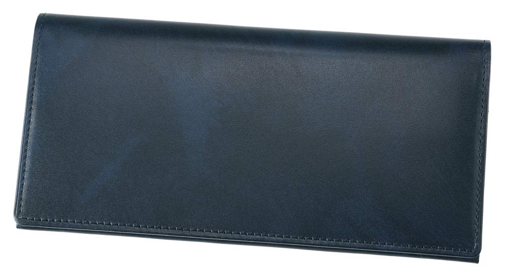 Cypris White Heron Leather Long Wallet with Flap Lid and No Coin Navy Perfect for or As a Boyfriend Gift Pocket, Blue, 8220, Men's Gift, Father's Day,