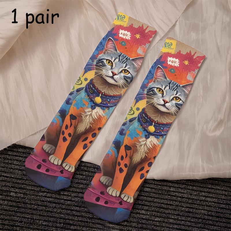 Funny Animal Socks Cat Dog Socks for Men Women Teens Christmas Gift Adult Women Men Teens Gag White Elephant Gifts