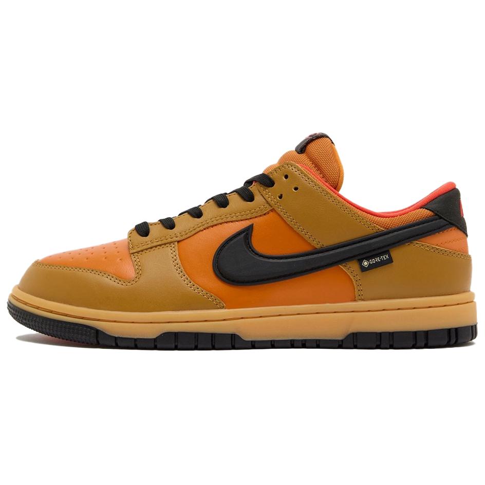 Nike Dunk Low GORE-TEX Wheat Ceramic Unisex Sneakers Orange Black HQ2053-700