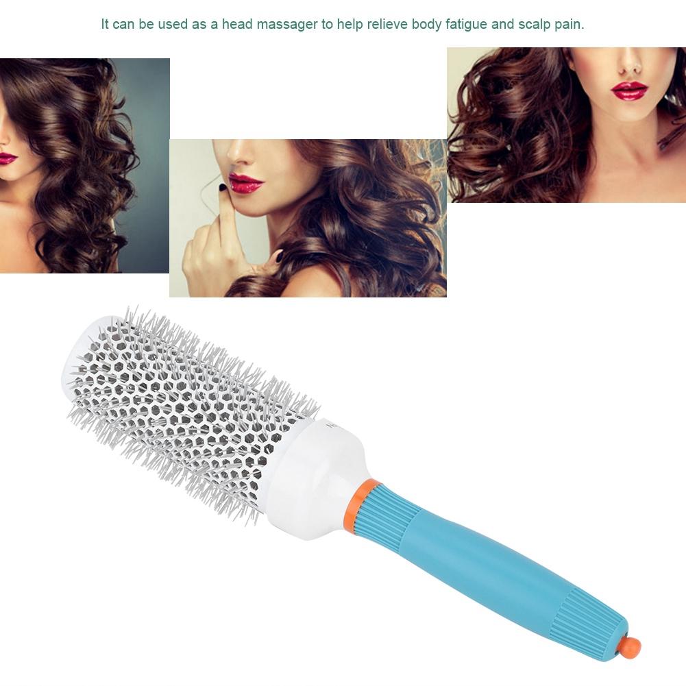 Aluminum Tube Roller Comb Round Hairdressing Comb Hair Styling Comb Hairstyle Tool 45#