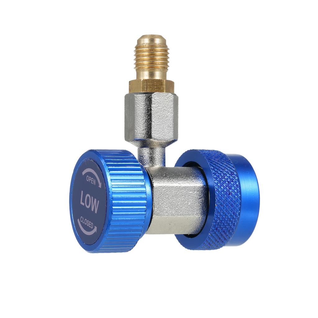 A C R134A Adapter Set with Puncture Style R134A Can Tap, AC R134A Quick Coupler Hose Connector Fitting Kit with Tank
