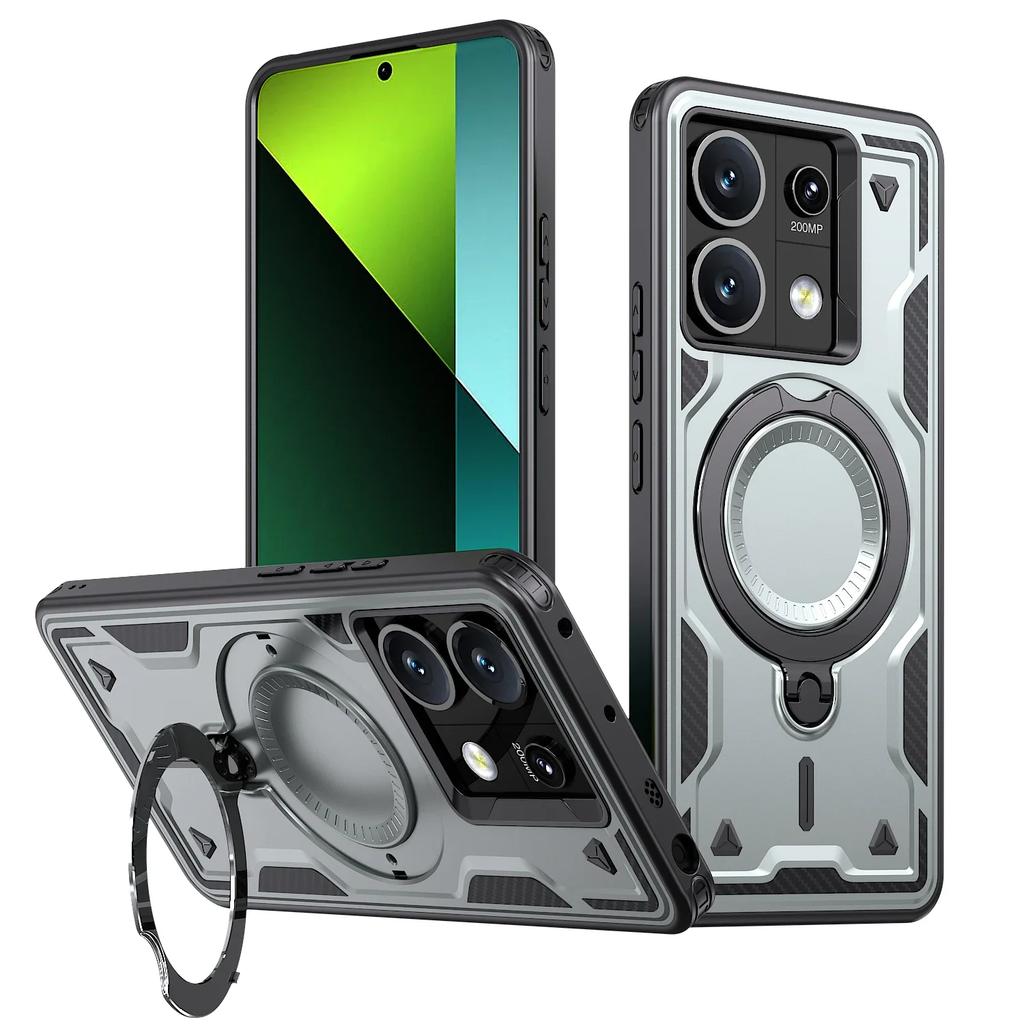 עבור Xiaomi Poco X6 Pro Redmi Note 13 5G K70E כיסוי שריון צבאי עמיד לזעזועים מעמד טבעת מסתובב 360° כיסוי טלפון מפלסטיק TPU