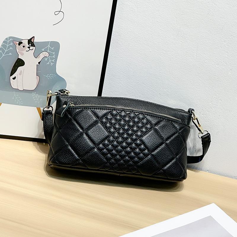 Fashion cowhide small bag new leather women's bag mother bag niche simple and versatile shoulder bag messenger bag