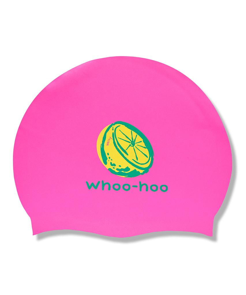 Laelliseupocheu [Rruc503 Pnk] Lemon Woohoo Silicone Swim Cap Pink