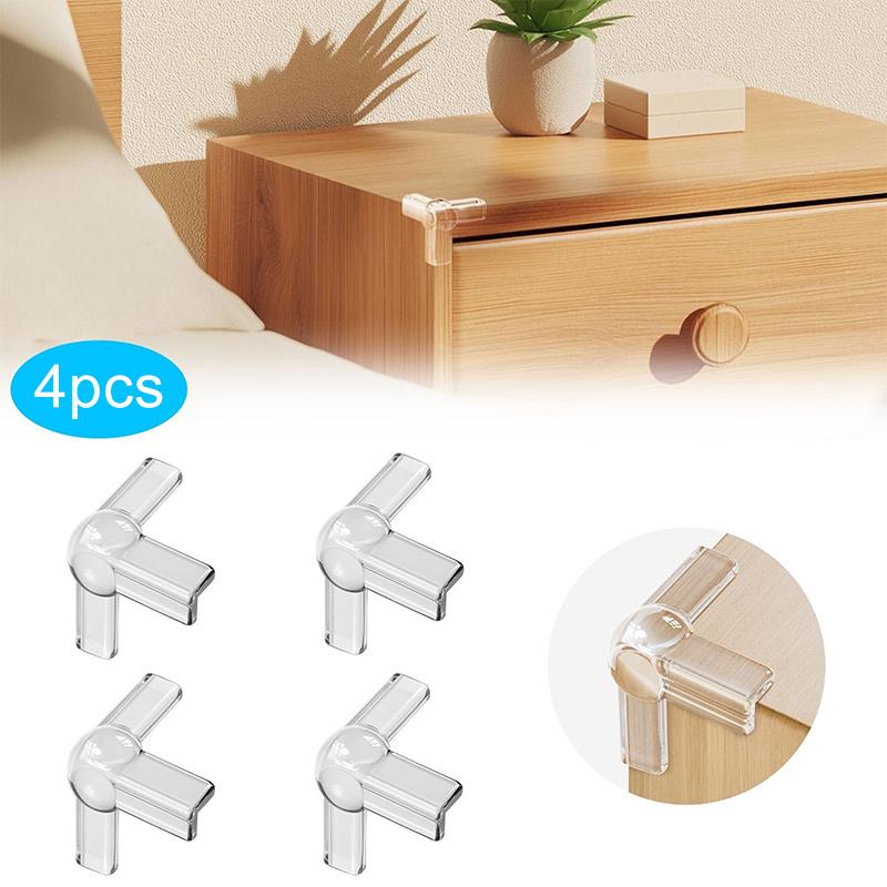 4 ks Průhledné chrániče rohů stolu Proti nárazu Zabezpečení pro děti Rohové nárazníky nábytku Odolné rohové nálepky