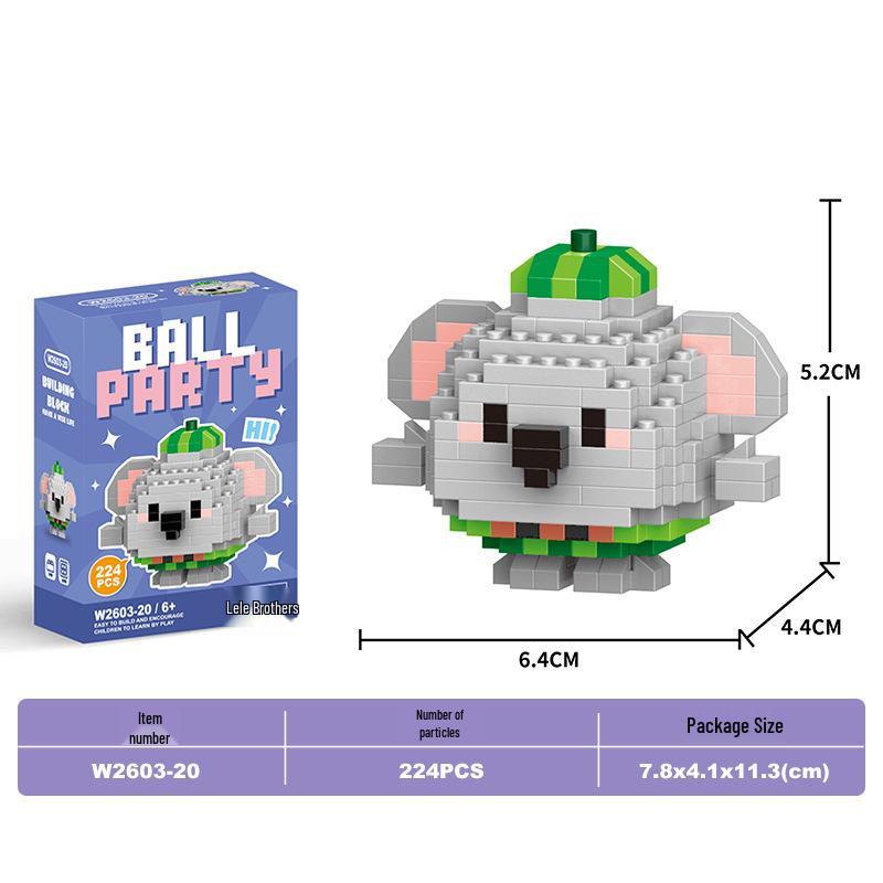 Lele Brothers Micro Building Blocks - Educational Small Animal Sets for Kids, Compatible with Lego, Boys' Toy Gifts