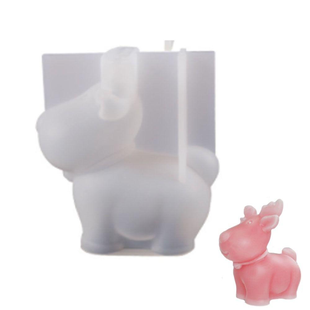 Silicone Elk Candle Mold Small Bell Christmas Candle Mold Aromatherapy Candle   Candle Making