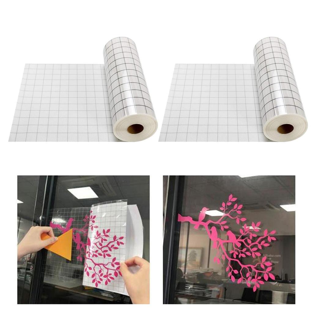 Transfer Tape for Vinyl, 12 Inch X 5 Feet, Adhesive Application Tape for Craft