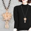 Collana a Maglia di Cristallo Moda Donna con Ciondolo a Fiore - Accessorio Versatile con Fascino 2021