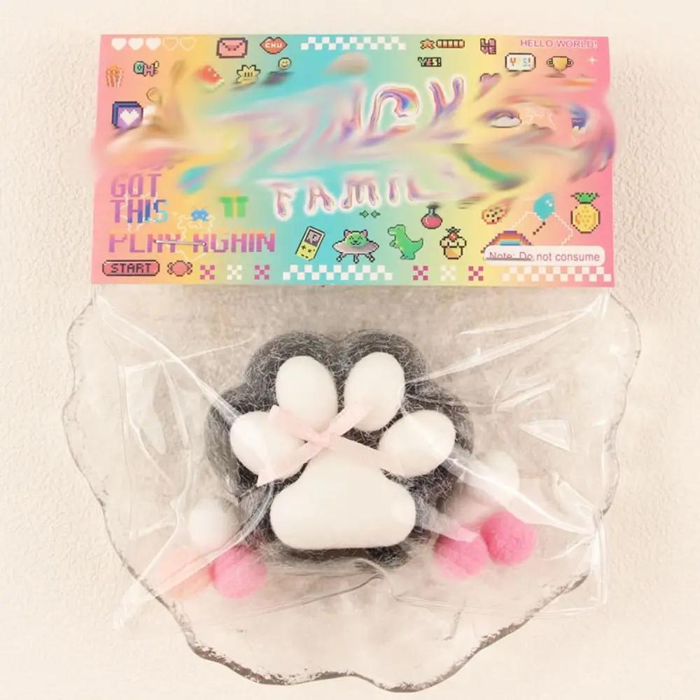 Cat Paw Mochi Taba Squishy Fidget Toy Antistress Black Cat Foot Slow Rebound Pinch Decompression Squeeze Toy Stress Relief Toy