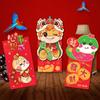 6pcs/set Chinese Style Red Envelope Snake Pattern Lucky Money Packets Money Pouches  New Year Gift