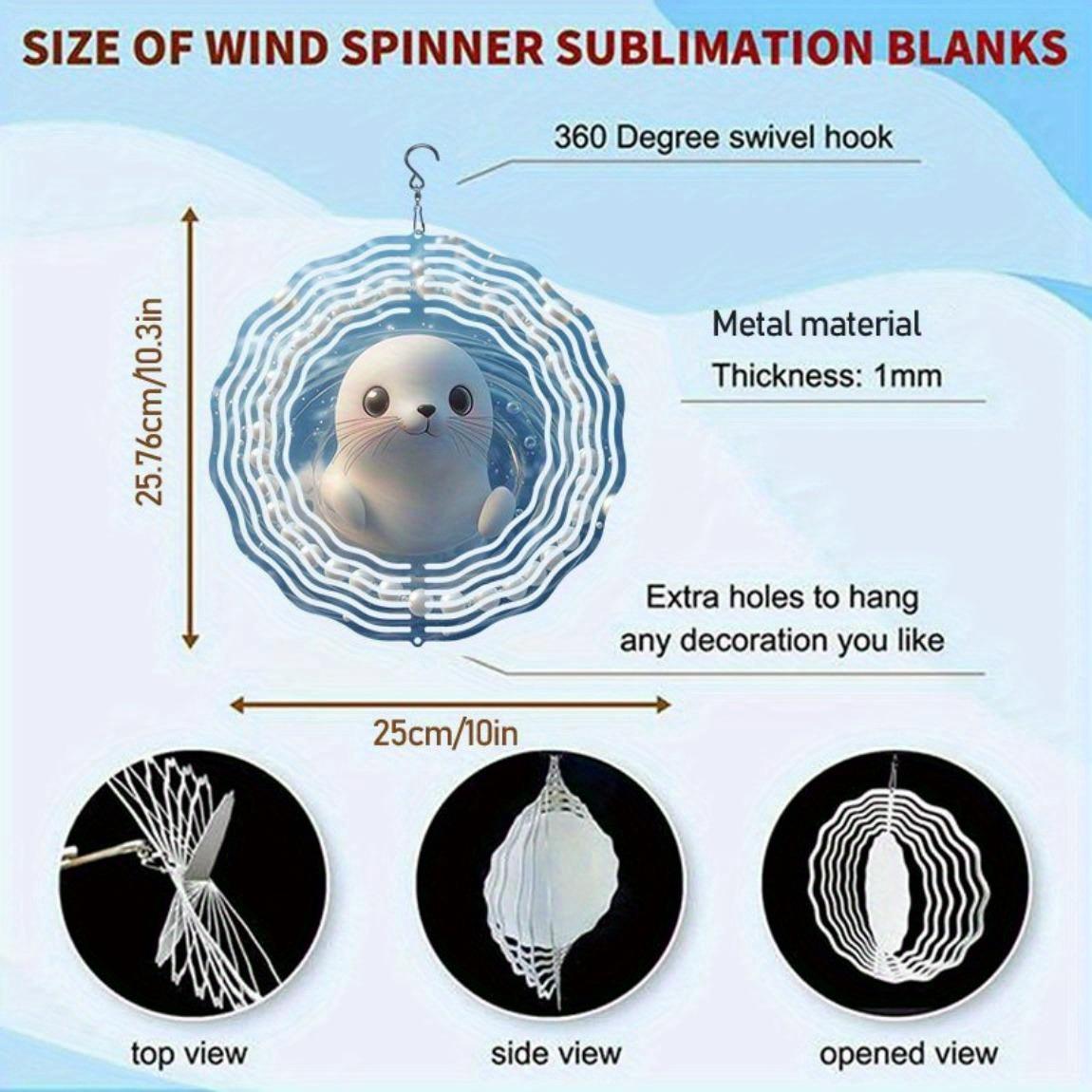 

10-дюймовий підвісний вітряк з гачком, що обертається на 360 градусів, для прикраси балкона та саду, весняно-літній вуличний декор